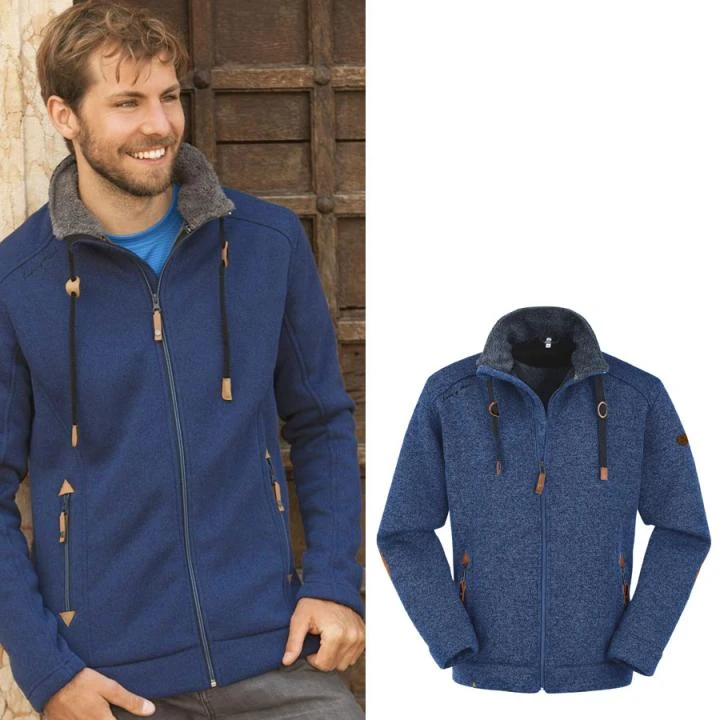Maul - Lichtenau 2 - Herren Dicke Strickfleecejacke - Blau 1 Maul - Lichtenau 2 - Herren Dicke Strickfleecejacke - Blau