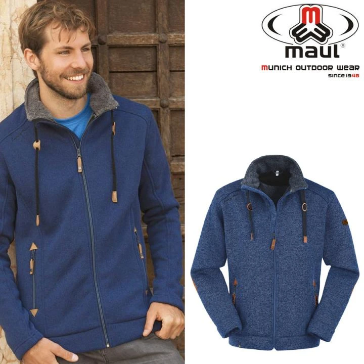 Maul - Lichtenau 2 - Herren Dicke Strickfleecejacke - Blau 2 Maul - Lichtenau 2 - Herren Dicke Strickfleecejacke - Blau – Bild 2