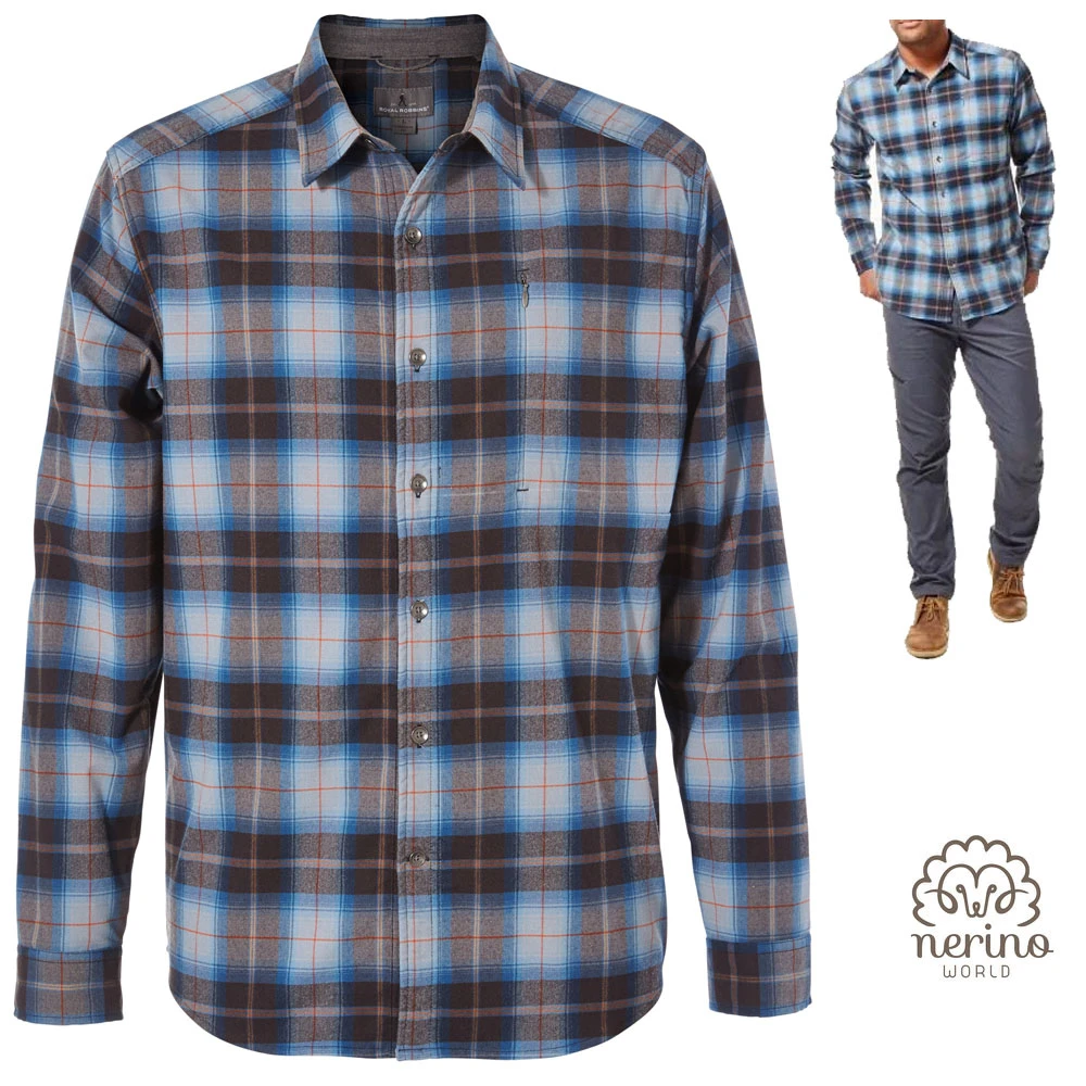 Royal Robbins - Herren Merino Hemd Merinolux Flannel L/S Langarm Outdoorhemd 8 Royal Robbins - Herren Merino Hemd Merinolux Flannel L/S Langarm Outdoorhemd – Bild 8