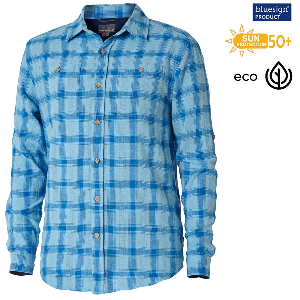 Royal Robbins - Herren Langarm Hemd Cool Mesh Linen Plaid L/S 1 Royal Robbins - Herren Langarm Hemd Cool Mesh Linen Plaid L/S