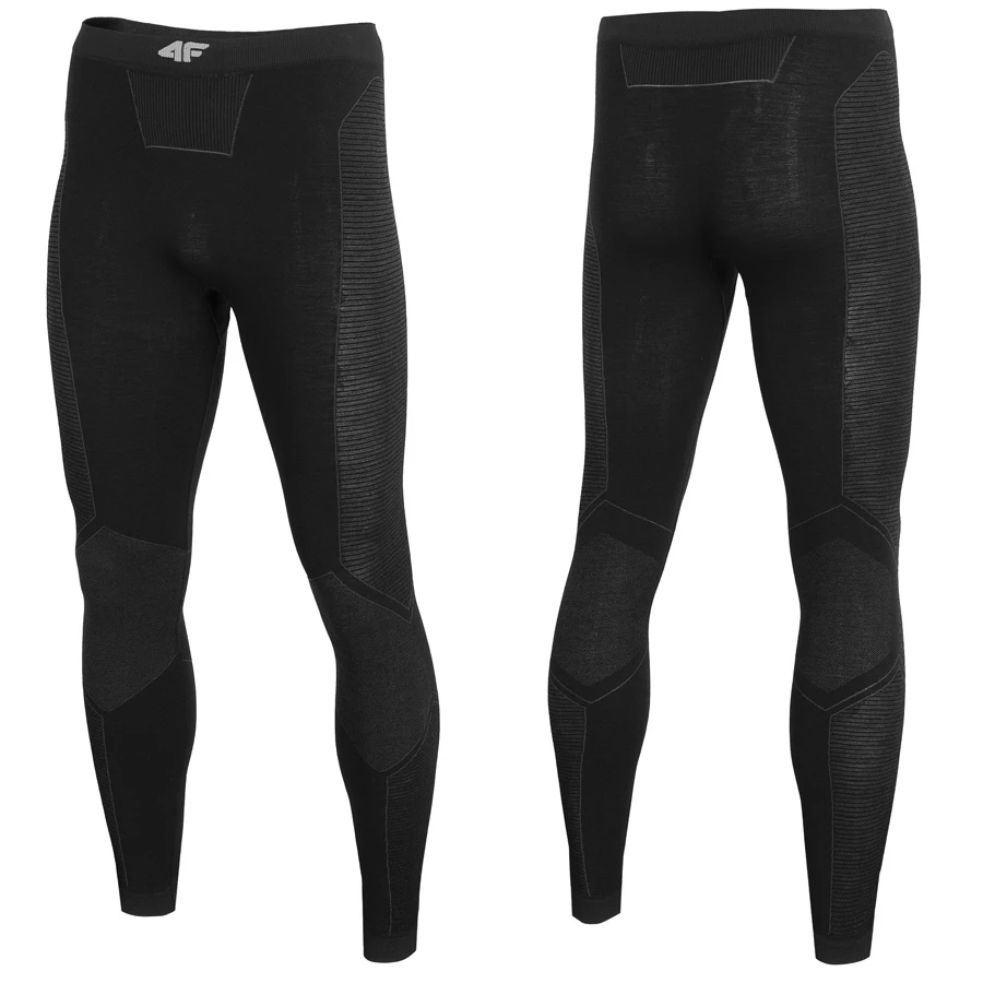 SKIN - Merino Nahtlose 4F Herren Funktions Unterwäsche Hose, Schwarz 2 SKIN - Merino Nahtlose 4F Herren Funktions Unterwäsche Hose, Schwarz – Bild 2