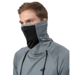 4F - Herren Funktionelles Langarmshirt Mit Integriertem Schal 7 4F - Herren Funktionelles Langarmshirt Mit Integriertem Schal -Maul || 4F || Craghoppers Verkäufe BIMD032 Z22 grau02