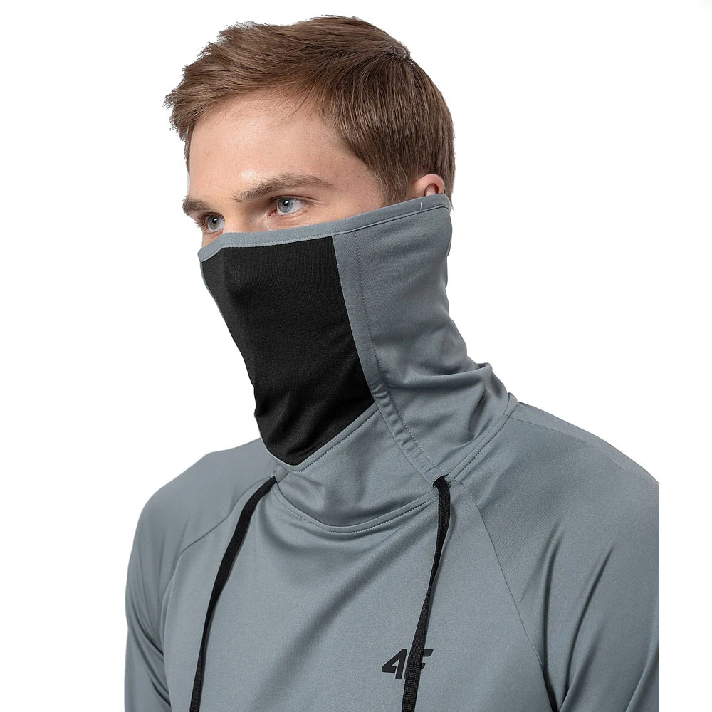 4F - Herren Funktionelles Langarmshirt Mit Integriertem Schal 4 4F - Herren Funktionelles Langarmshirt Mit Integriertem Schal – Bild 4
