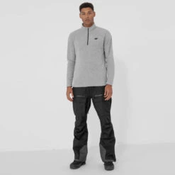 4F - Herren Fleece Langarmshirt 24 4F - Herren Fleece Langarmshirt -Maul || 4F || Craghoppers Verkäufe BIMP030 Z21 grau