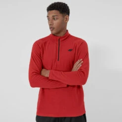 4F - Herren Fleece Langarmshirt 20 4F - Herren Fleece Langarmshirt -Maul || 4F || Craghoppers Verkäufe BIMP030 Z21 rot02