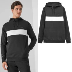 4F - Herren Hoody, Sweatpullover Mit Kapuze - Schwarz