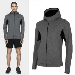 Maul || 4F || Craghoppers Verkäufe 29 4F - Herren Fitness- Und Lauf Hoodie - Grau Melange