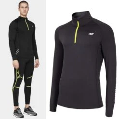 4F - 4FDry-Finish - Herren Sport Langarmshirt - Schwarz