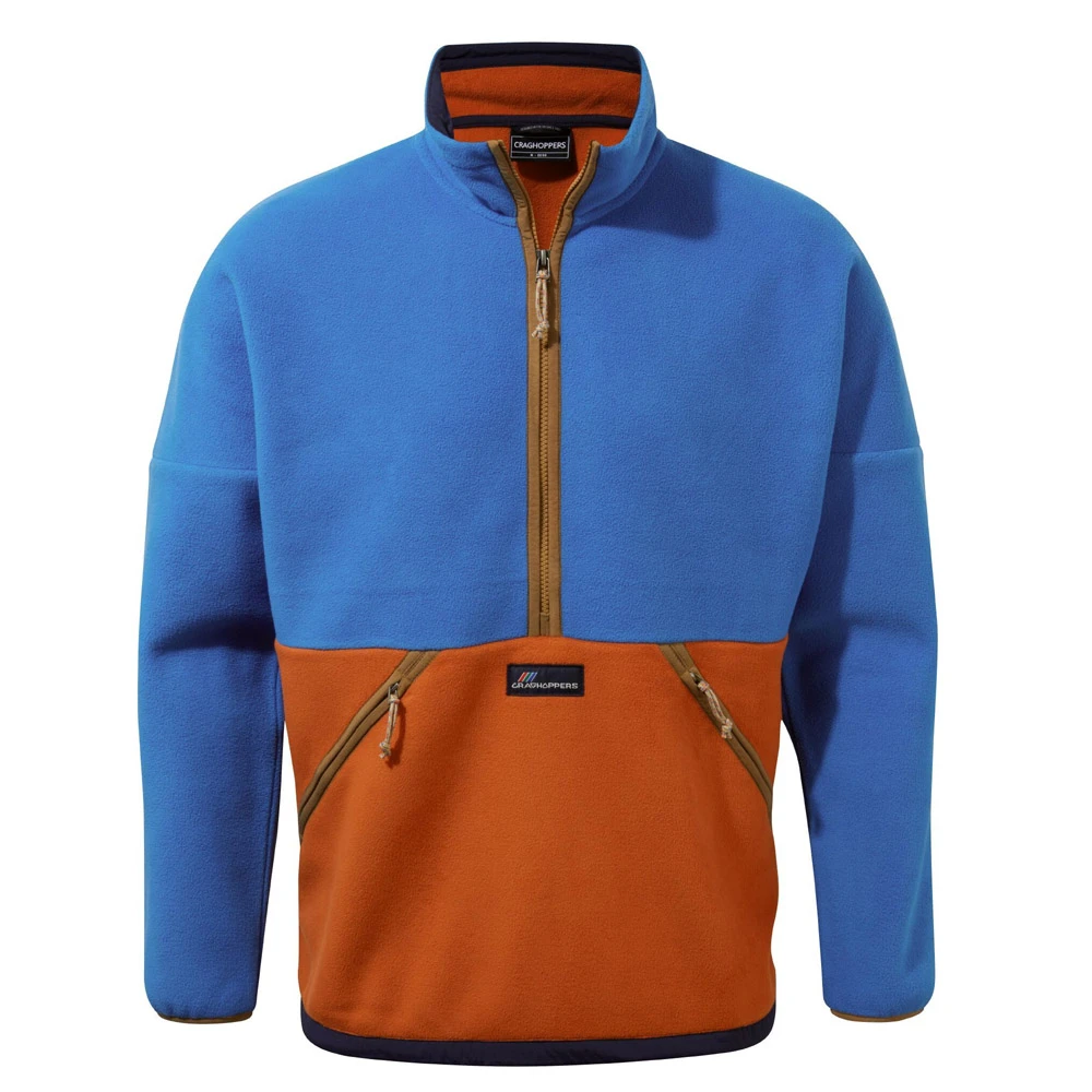 Craghoppers - Funktioneller Und Modischer Fleecepulli - Whitlaw Half Zip - Blau/orange 1 Craghoppers - Funktioneller Und Modischer Fleecepulli - Whitlaw Half Zip - Blau/orange