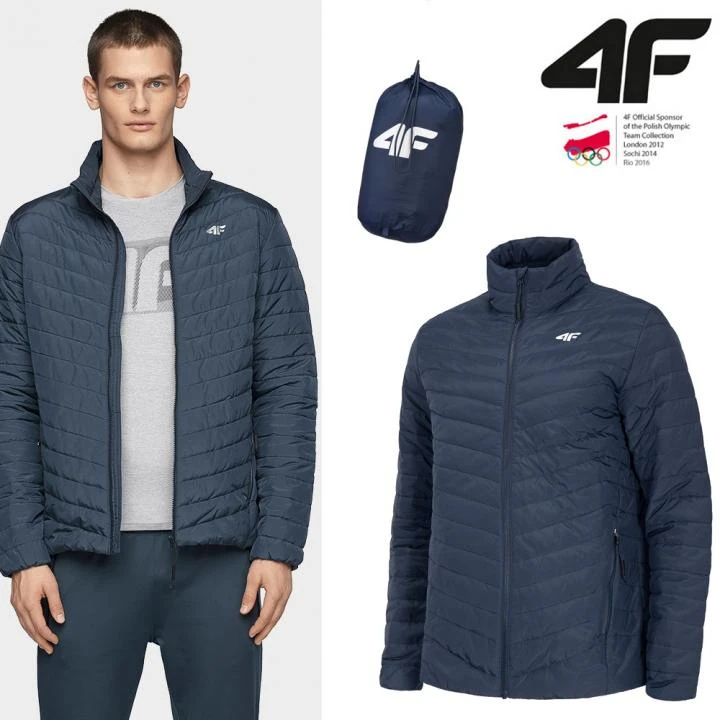 4F - Herren Primaloft Black Eco ® Steppjacke - Navy 2 4F - Herren Primaloft Black Eco ® Steppjacke - Navy – Bild 2