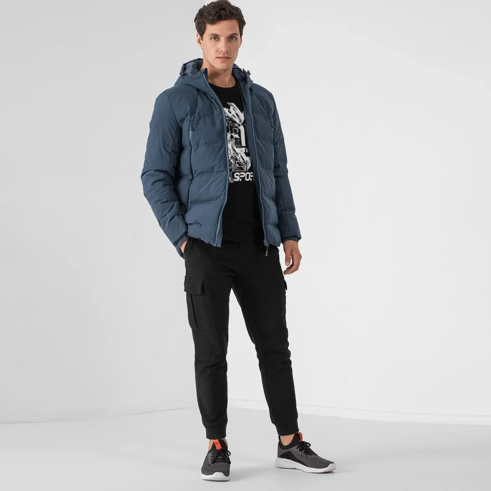4F - Daunenartige Herren Winter Steppjacke 3 4F - Daunenartige Herren Winter Steppjacke – Bild 3
