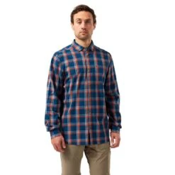 Craghoppers, Baumwoll Outdoor Langarm Hemd Im Karo Printdesign - Harvey - Herren 5 Craghoppers, Baumwoll Outdoor Langarm Hemd Im Karo Printdesign - Harvey - Herren -Maul || 4F || Craghoppers Verkäufe Presentation SCMS068 W6L PoseidonBlueCheck 02