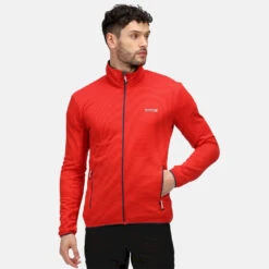 Regatta - Highton - Herren Stretch-Fleece Jacke, Sportjacke -Maul || 4F || Craghoppers Verkäufe RML207 Highton rot02
