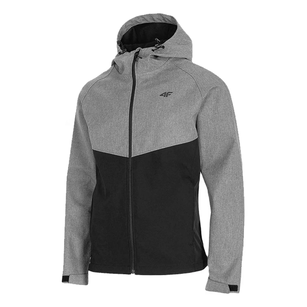 4F - Herren Softshelljacke - Grau Schwarz 2 4F - Herren Softshelljacke - Grau Schwarz – Bild 2