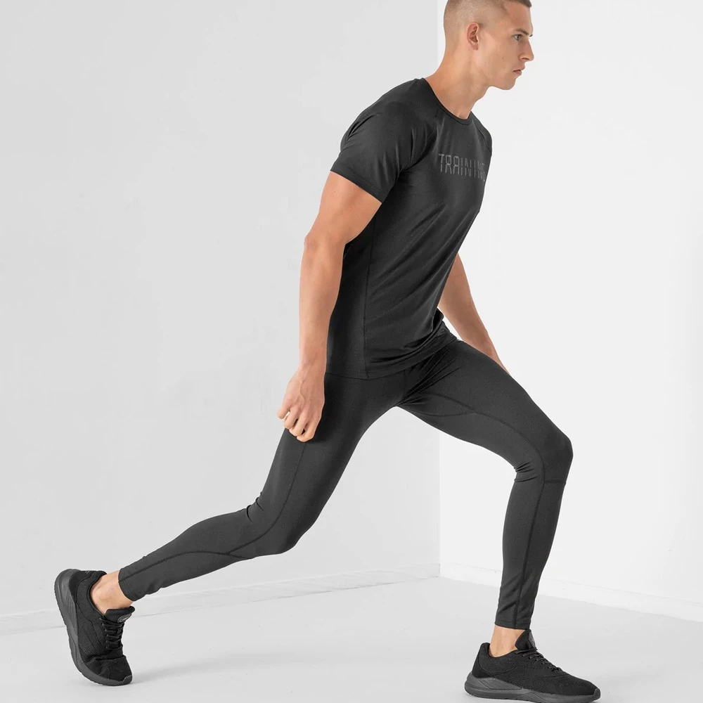 4F - Herren Dry Sport Fitnesshose, Laufhose - Schwarz 3 4F - Herren Dry Sport Fitnesshose, Laufhose - Schwarz – Bild 3