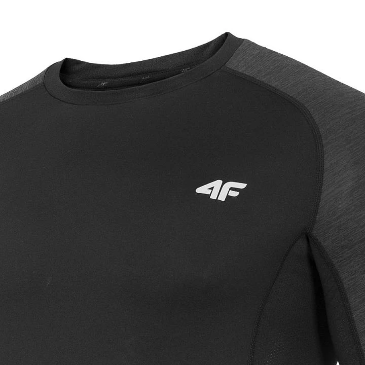 SKIN - 4F Dry Herren Sport Langarmshirt - Grau Schwarz 5 SKIN - 4F Dry Herren Sport Langarmshirt - Grau Schwarz – Bild 5
