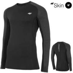 SKIN - 4F Dry Herren Sport Langarmshirt - Grau Schwarz 12 SKIN - 4F Dry Herren Sport Langarmshirt - Grau Schwarz -Maul || 4F || Craghoppers Verkäufe TSMLF011 20 8