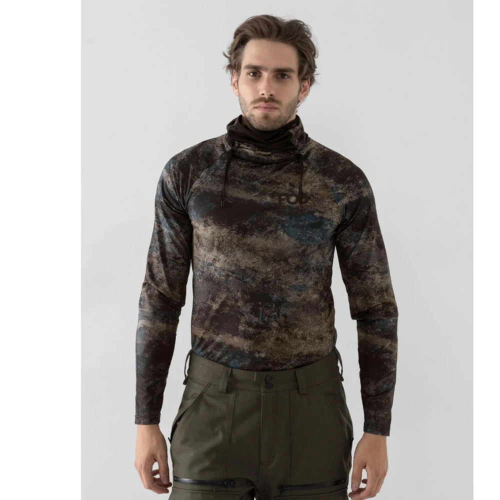 4F FOB - Herren Thermoaktive Funktions Langarmshirt Mit Halstuch 2 4F FOB - Herren Thermoaktive Funktions Langarmshirt Mit Halstuch – Bild 2