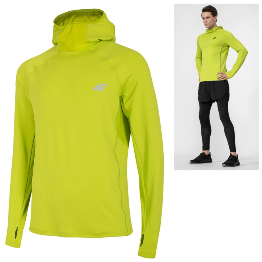 4F - Herren Laufshirt Mit Langen Ärmeln - Longshirts Mit Daumenloch 1 4F - Herren Laufshirt Mit Langen Ärmeln - Longshirts Mit Daumenloch