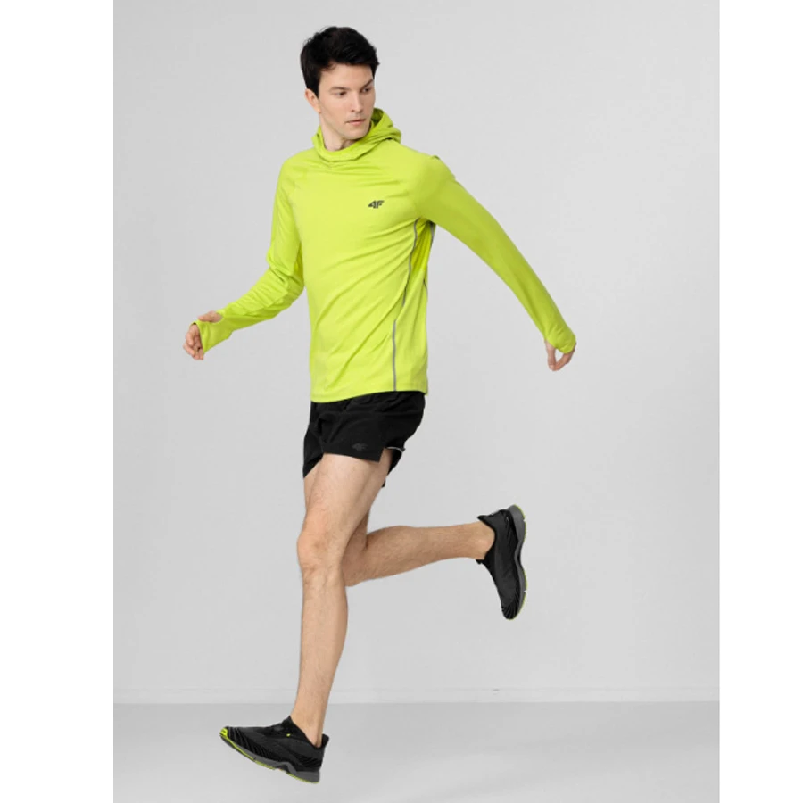 4F - Herren Laufshirt Mit Langen Ärmeln - Longshirts Mit Daumenloch 3 4F - Herren Laufshirt Mit Langen Ärmeln - Longshirts Mit Daumenloch – Bild 3