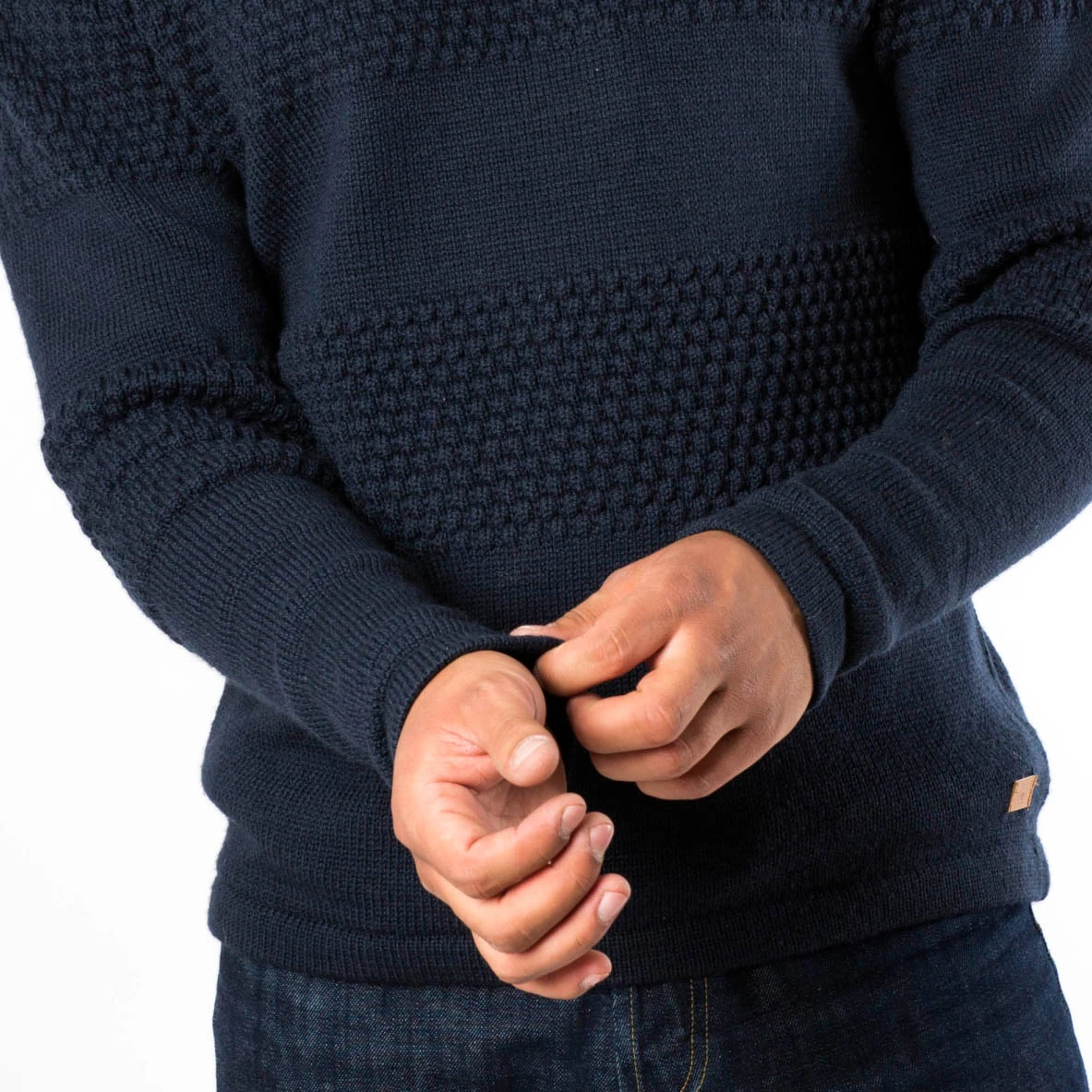 FUZA WOOL - Herren 100% Merino Pullover Nyhavn Sweater Round Neck 2 FUZA WOOL - Herren 100% Merino Pullover Nyhavn Sweater Round Neck – Bild 2