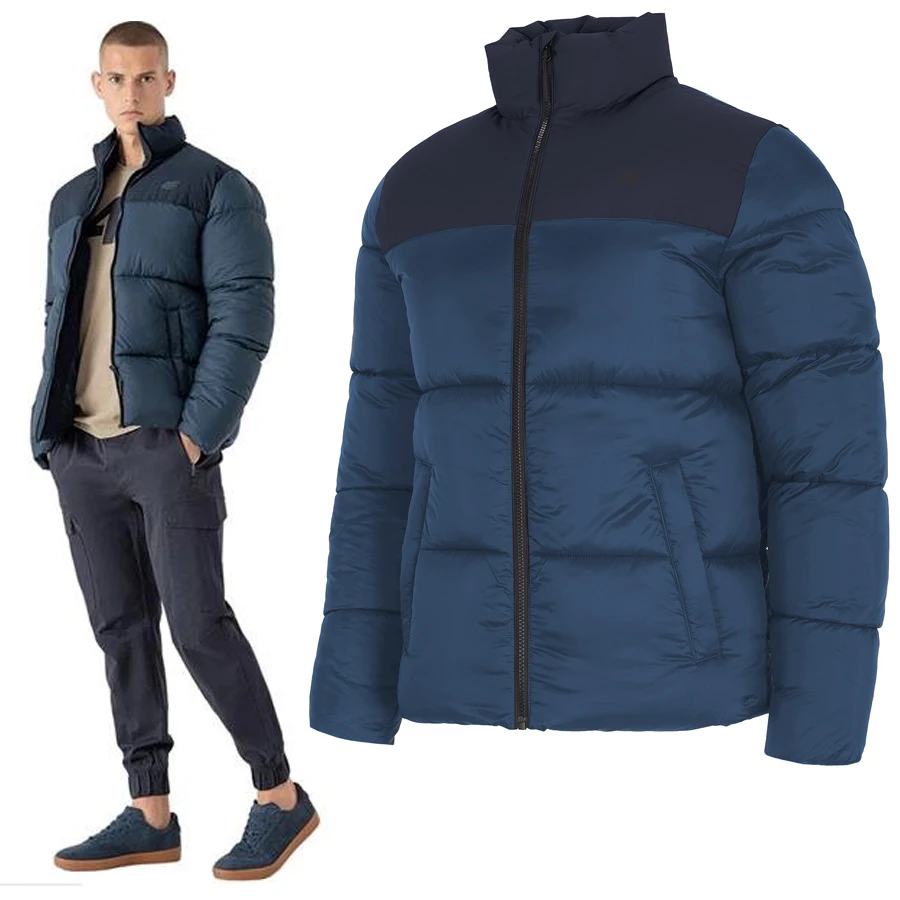4F - Herren Winterjacke Steppjacke - Navy 1 4F - Herren Winterjacke Steppjacke - Navy