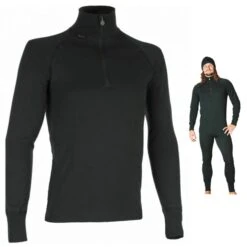 TERMO - ORIGINAL MEDIUM - Zip Neck Longshirt Mit Zpper Herren Funktionsshirt - Schwarz