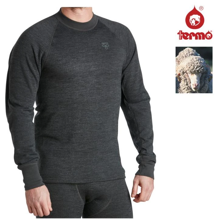 TERMO - Wool Light 2.0 - Jumper, Long Sleeve - Merino Herren Longshirt Pullover - Grau 2 TERMO - Wool Light 2.0 - Jumper, Long Sleeve - Merino Herren Longshirt Pullover - Grau – Bild 2