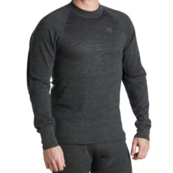 TERMO - Wool Light 2.0 - Jumper, Long Sleeve - Merino Herren Longshirt Pullover - Grau