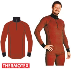 TERMO - ORIGINAL LIGHT - Zip Neck Longshirt Mit Zpper Herren Funktionsshirt - Rot